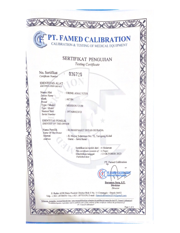 Sertifikat Kalibrasi 12